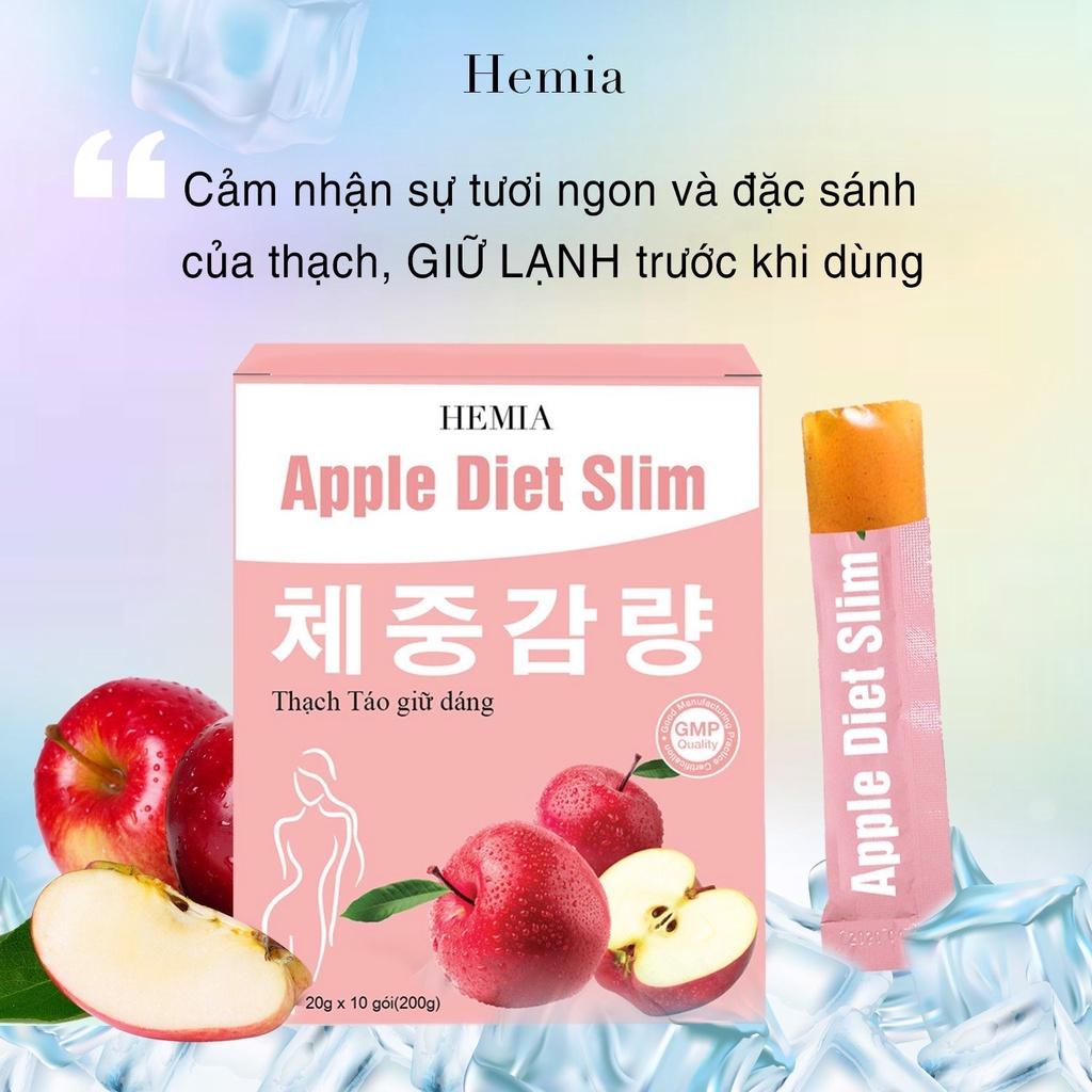 Thạch táo giảm cân Hemia 1 hộp 10 cái tác dụng giảm cân an toàn tại nhà hiệu quả chỉ một liệu trình