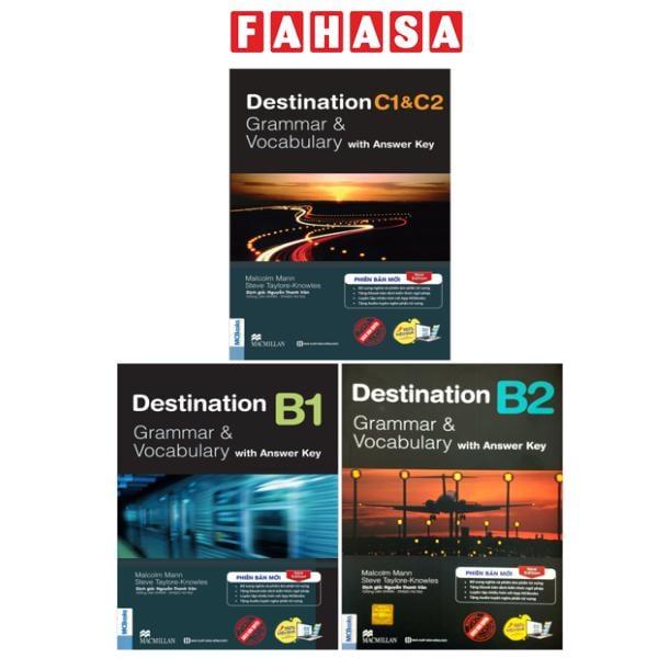 Sách - Combo Sách Destination - Grammar And Vocabulary with Answer Key - B1 + B2 + C1 And C2 (Bộ 3 Cuốn)