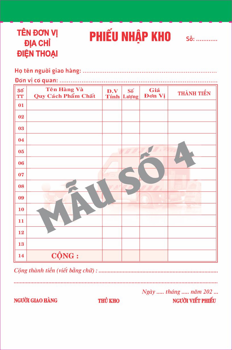 Phiếu Nhập Kho 1 liên-block 10-chọn mẫu in tên