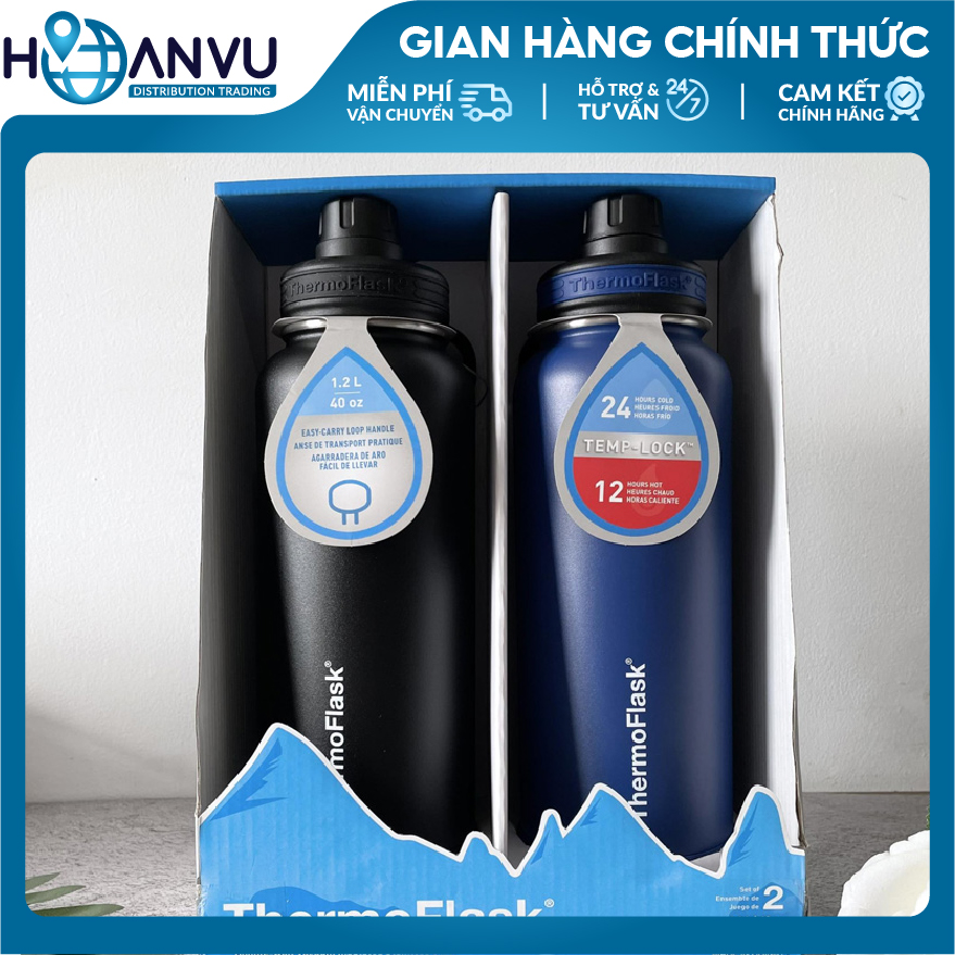 Bình Giữ Nhiệt Thép không Gỉ ThermoFlask Leakproof Spout Lid, 4 màu (710ml)