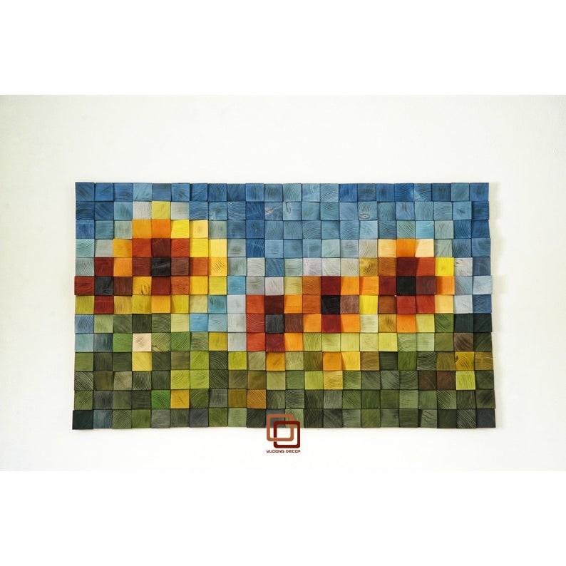 Tranh gỗ trang trí 3D HOA HƯỚNG DƯƠNG - KÍCH THƯỚC 40X60cm