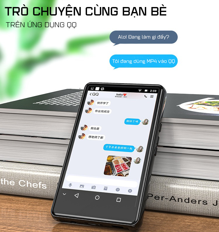 Máy Nghe Nhạc Trực Tuyến MP3 RUIZU H06 Màn Hình IPS Cảm Ứng 4Inch Hệ Điều Hành Android 5.1 Hỗ Trợ Kết Nối Wifi, Bluetooth - Bộ Nhớ Trong 8Gb - Hàng Chính Hãng