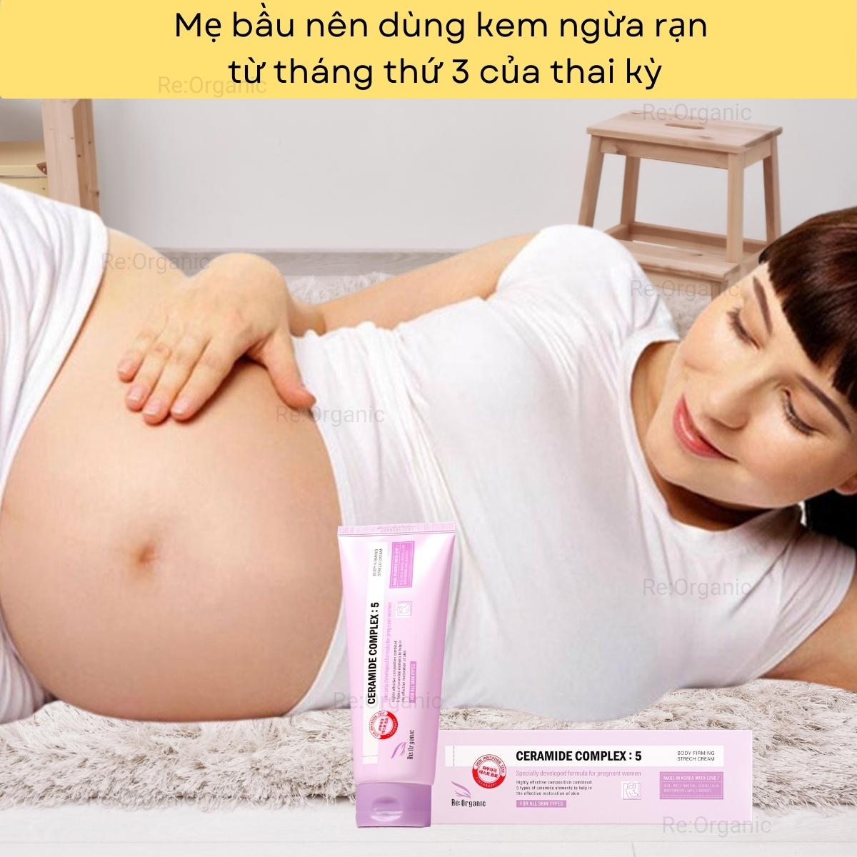 Kem massa tăng đàn hồi mờ thâm ngừa rạn da Re:Organic Body Firming Strech Cream Hàn Quốc