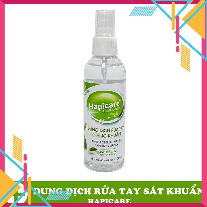 Chai Xịt Khử Khuẩn HapiCare 100ml Rửa Tay Sát Khuẩn Tiện Dụng