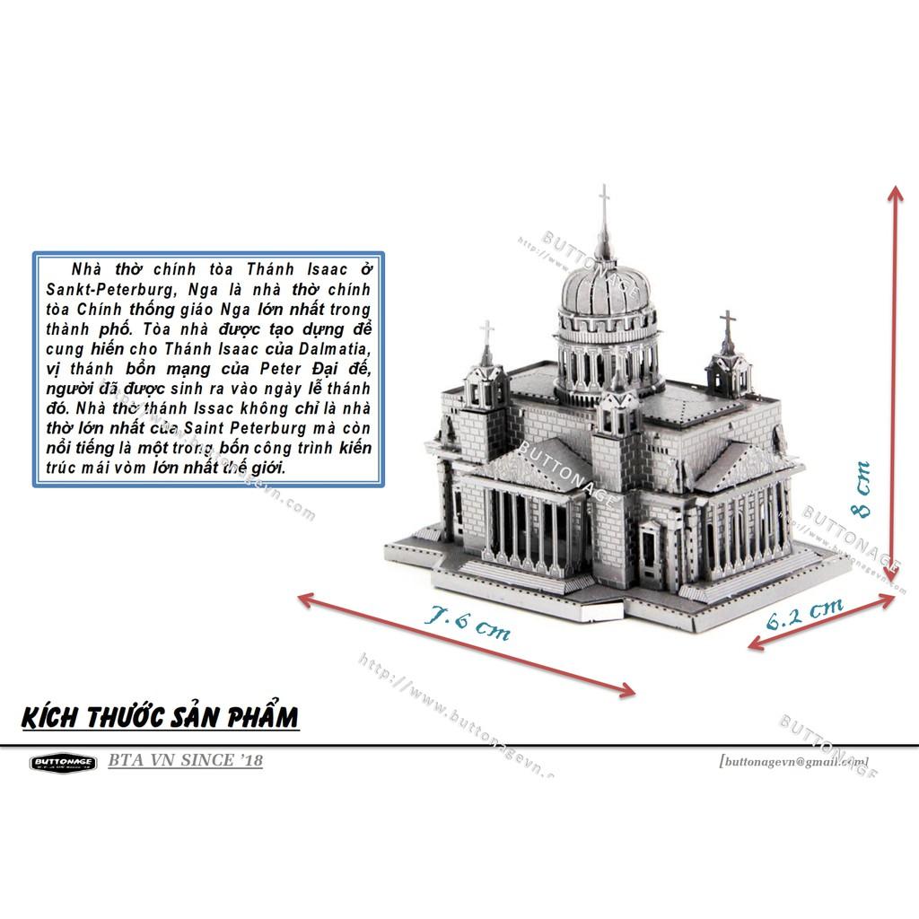 Mô Hình Lắp Ráp 3d Nhà thờ chính tòa Thánh Isaac