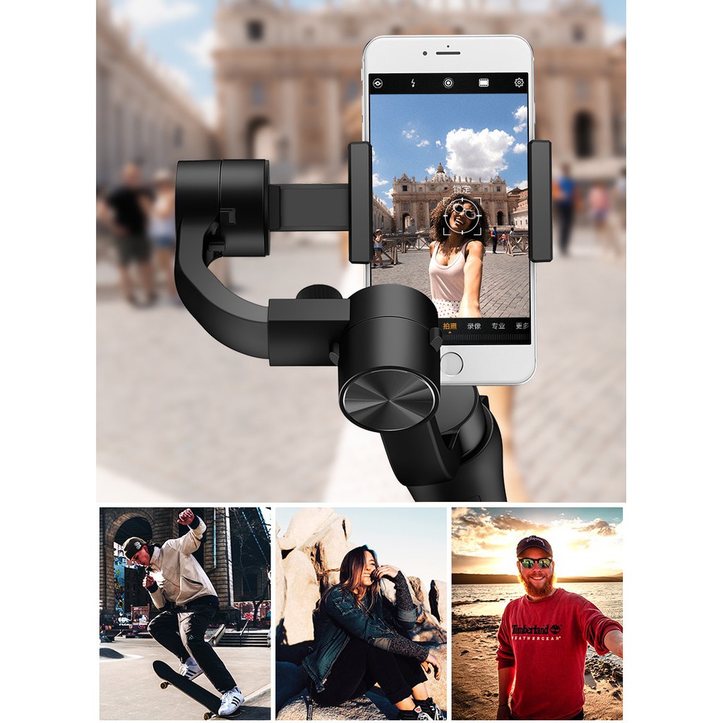 Tay cầm gimbal S5B chống rung 3 trục cho điện thoại đa chế độ quay phim, chụp ảnh tự động cân chỉnh, xoay 360 độ