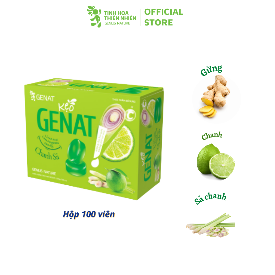 Combo 3 sản phẩm - Kẹo thảo mộc Gezcol, Genat Gừng, chanh sả - Genat - Tinh Hoa Thiên Nhiên
