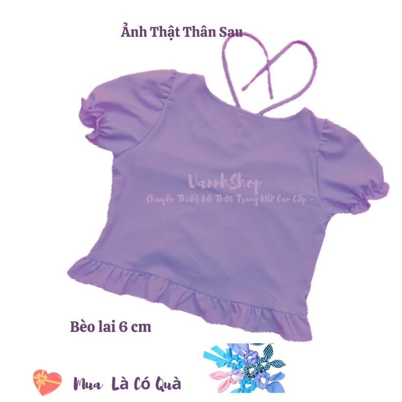 Áo Croptop New Design  Thiết Kế Cổ V ,Áo Nữ Xinh Đẹp Chất Vải Lụa ,Mặc Mát AO0003