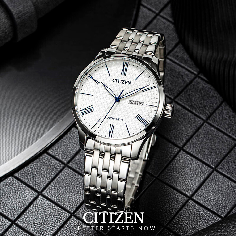 Đồng Hồ Nam Citizen Dây Thép Không Gỉ NH8350-59B - Mặt Trắng