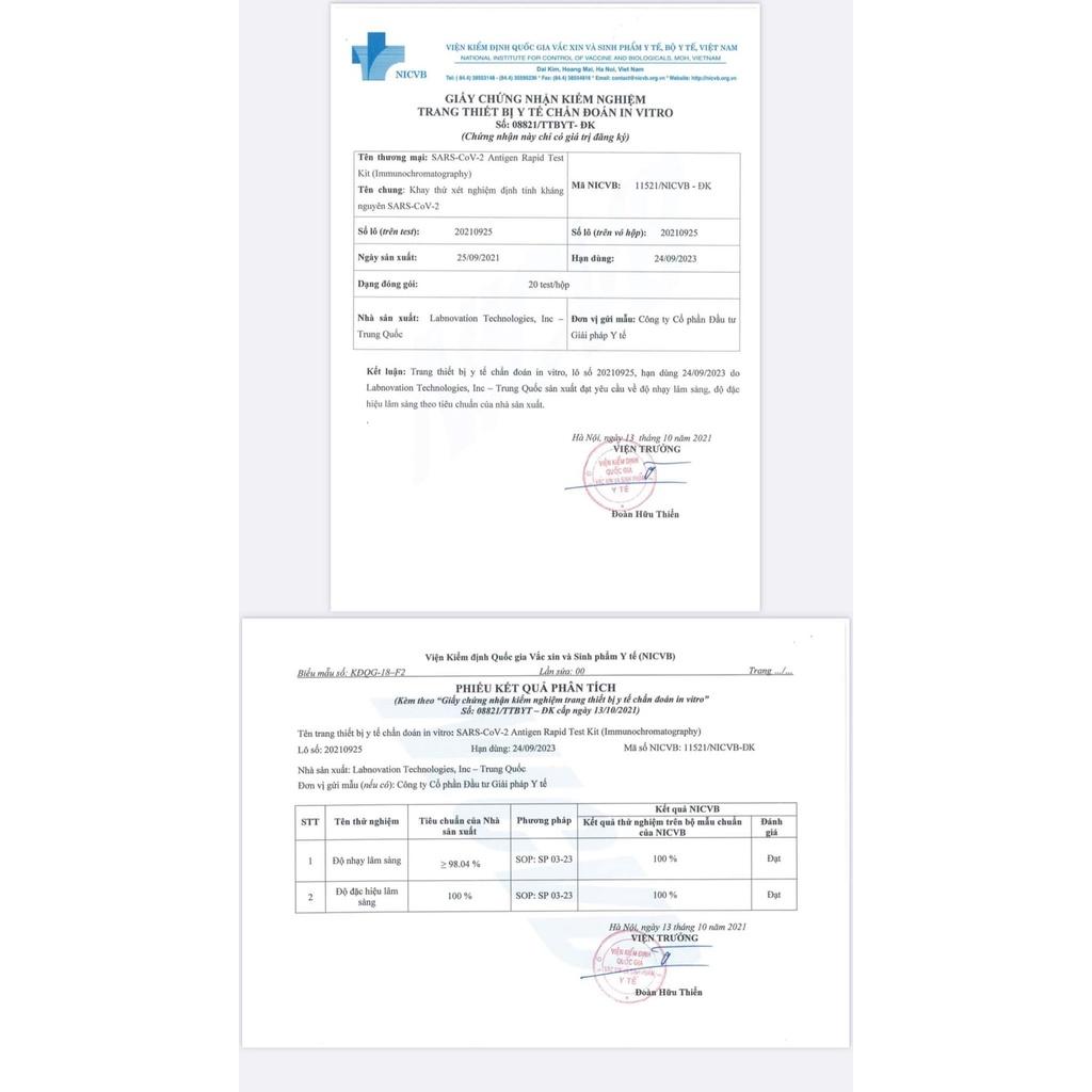 Bộ Que Test, Test Nhanh Tại Nhà - Test Mũi (SẢN PHẨM CÓ GIẤY TỜ CHỨNG NHẬN VÀ NHẬP KHẨU ĐẦY ĐỦ