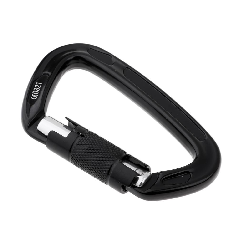 2Pcs Screwgate Auto Locking Carabiner for Hammock Camping Hiking Outdoor