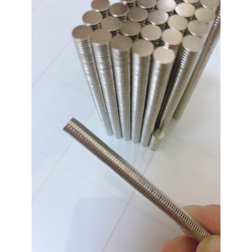 100 viên nam châm 6x1mm loại nam châm đất hiếm chất lượng tốt