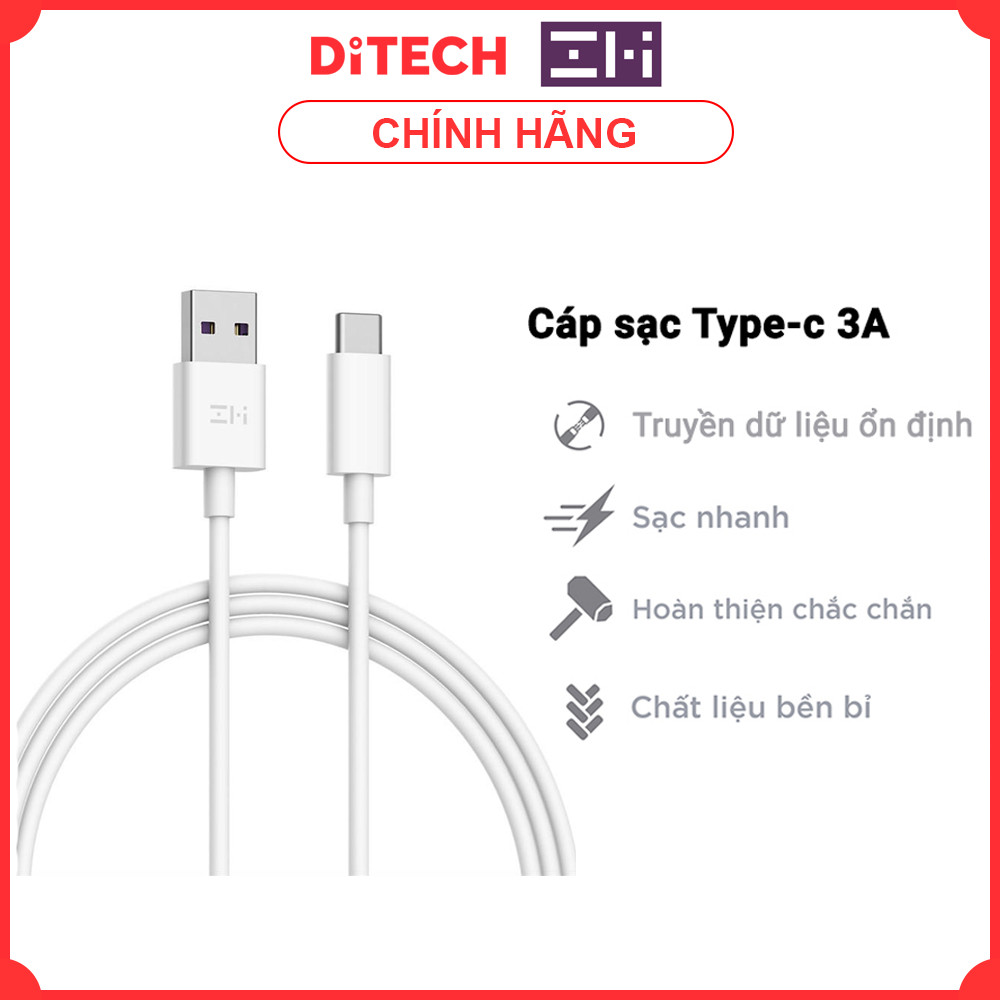 Cáp sạc nhanh Type-C 3A Xiaomi ZMI 1.0m AL701 - Hàng chính hãng