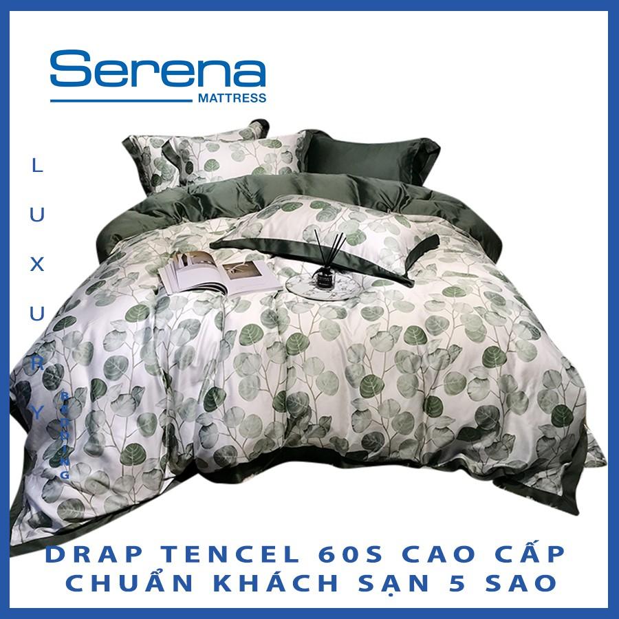 Bộ Chăn Ga Và Vỏ Gối Tencel 60s SERENA Set 5 Món Drap Cao Cấp – Hệ Thống Nệm