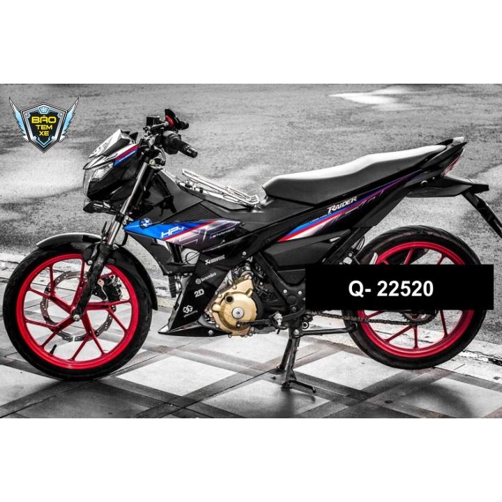 Tem rời dán xe raider fi hp4 chất liệu Crom