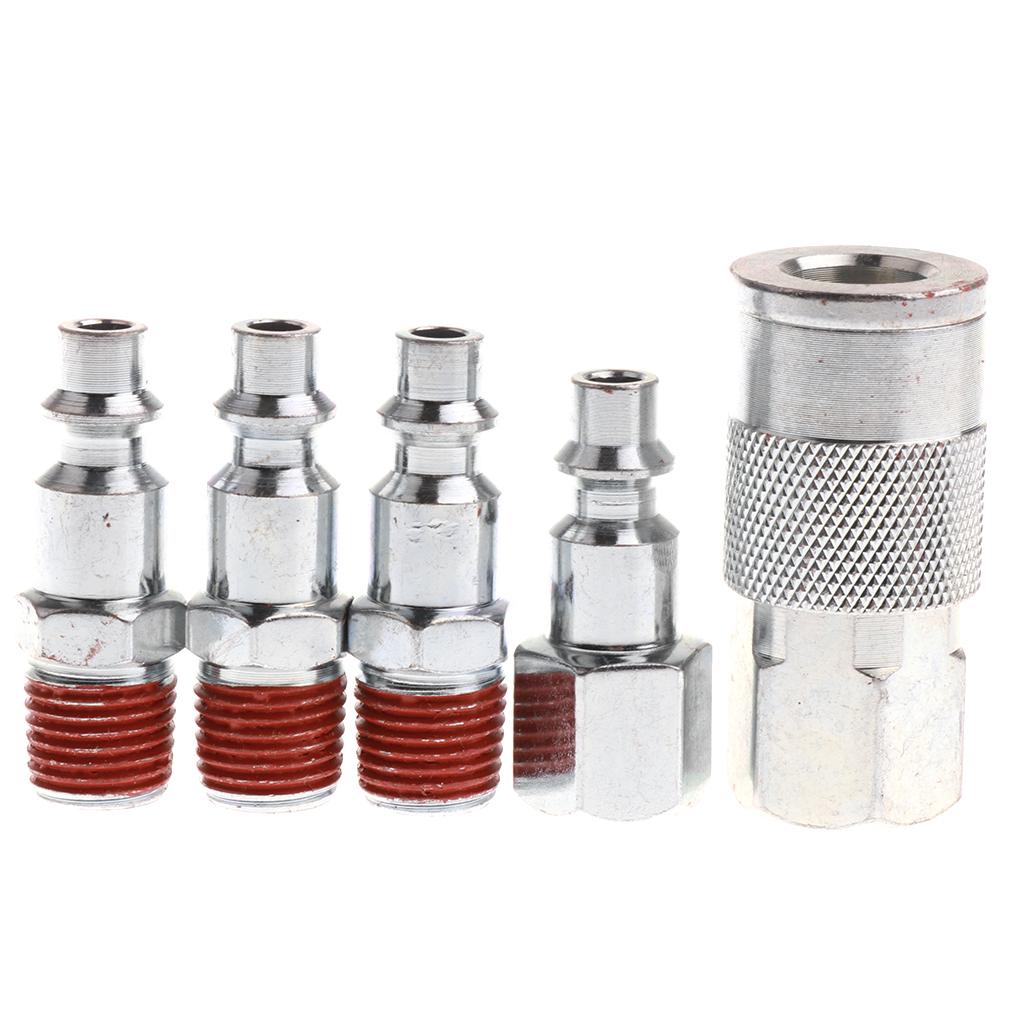 5 Miếng Bằng Khí Nén Không Khí Nhanh Bộ Kết Nối Khớp Nối Bộ Chuyển Đổi Chủ Đề Ghép Nối