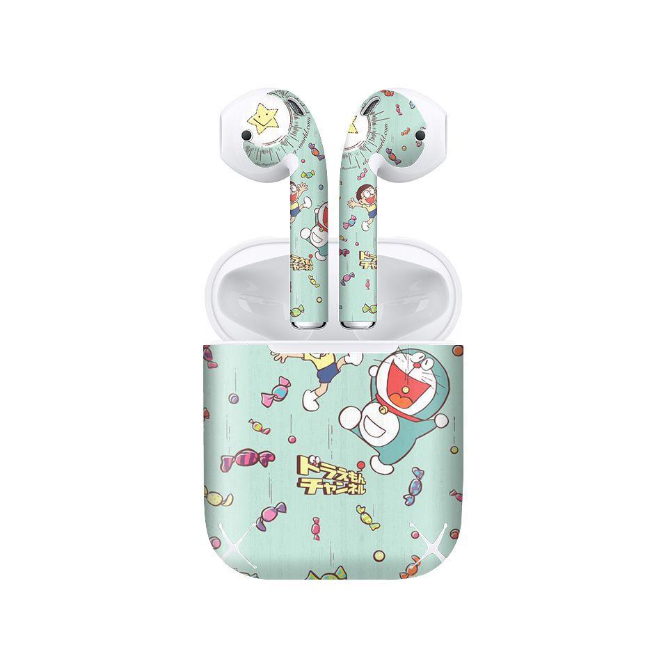 Miếng dán skin cho AirPods in hình Doremon - Dor015