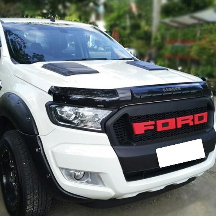 Bộ 02 Ốp trang trí nắp ca-pô dành cho xe FORD RANGER 2012-2015