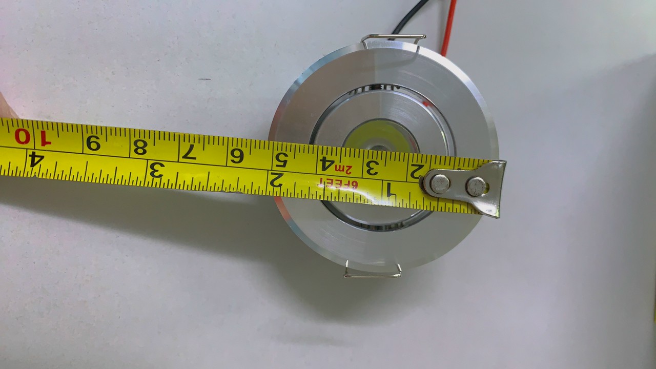 Đèn led âm tủ âm trần 1W chíp LED khoét lỗ 45mm