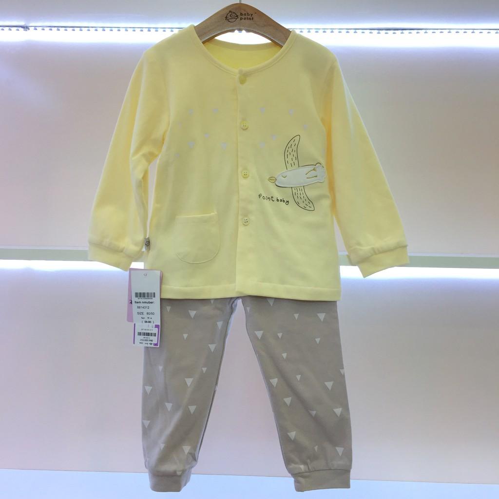 ĐỒ Bộ Tay Dài Thu Đông Cotton Họa Tiết Chim Bay Cho Bé Từ 3 Tháng- 2 Tuổi