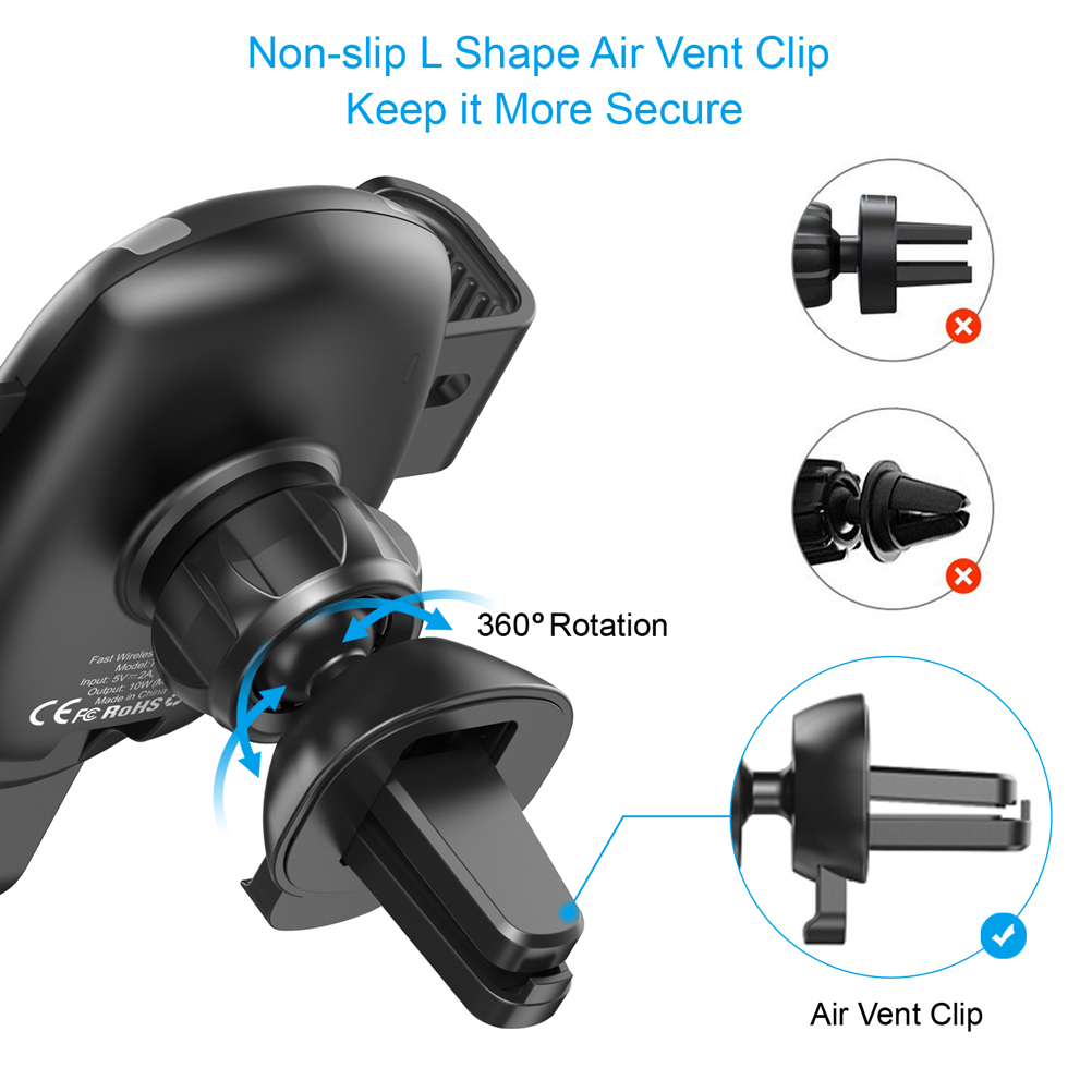 Đế sạc nhanh không dây cho xe hơi CHOETECH T536S - Hàng Chính Hãng 