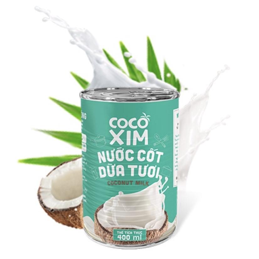 Nước cốt dừa tươi Cocoxim (12% béo) dung tích 400ml/Hộp, Giao hỏa tốc Hà Nội