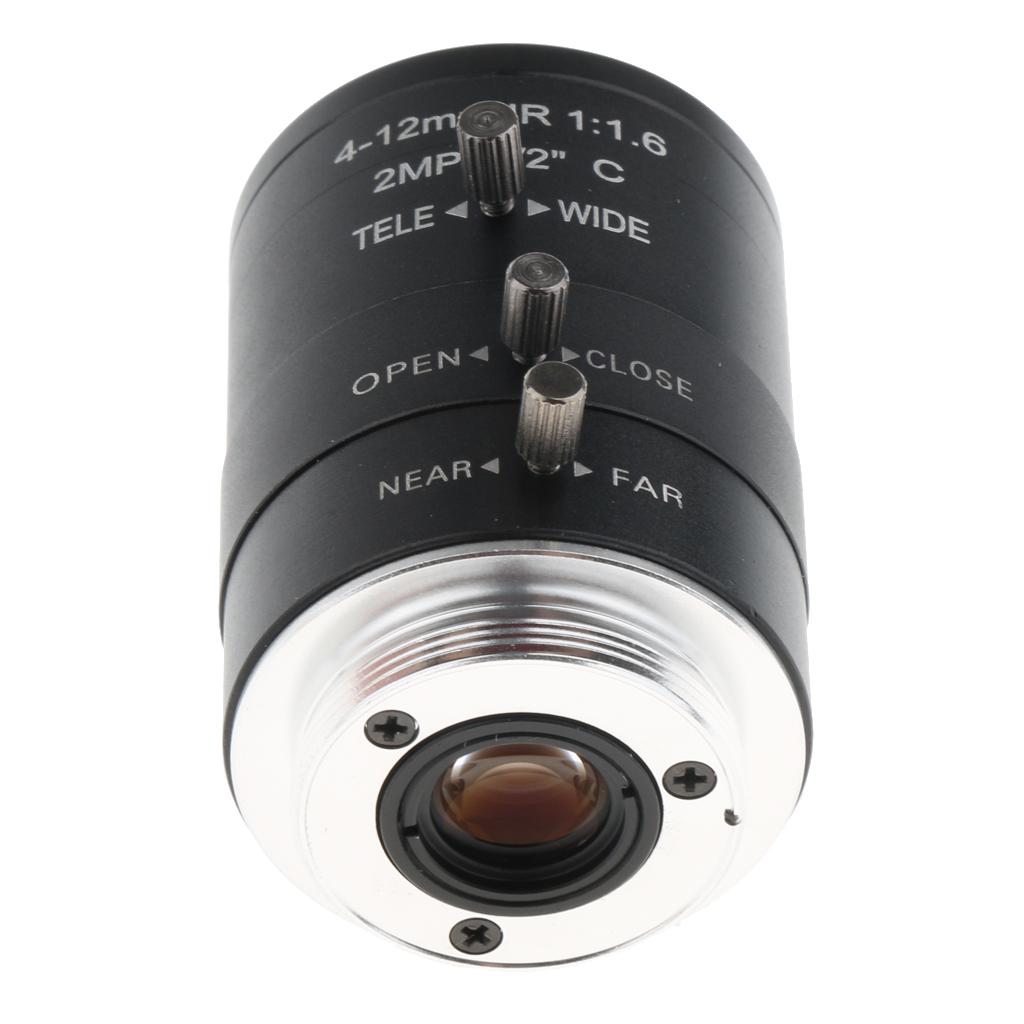 4 12mm 1/2 "F1.6 Manual IRIS CS Lens for Camera Industrial Microscope