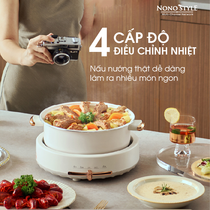 Nồi Lẩu Điện Đa Năng Nonostyle DRG-J50E - Hàng Chính Hãng