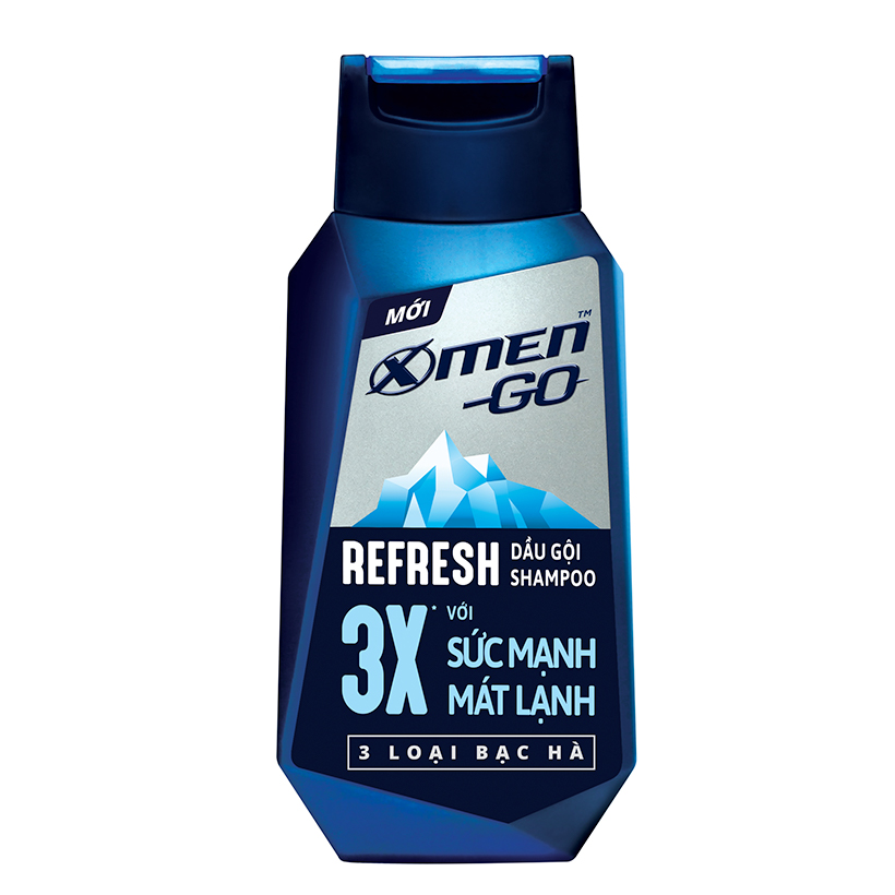 Dầu gội X-Men Go REFRESH 3 Loại Bạc Hà 370G