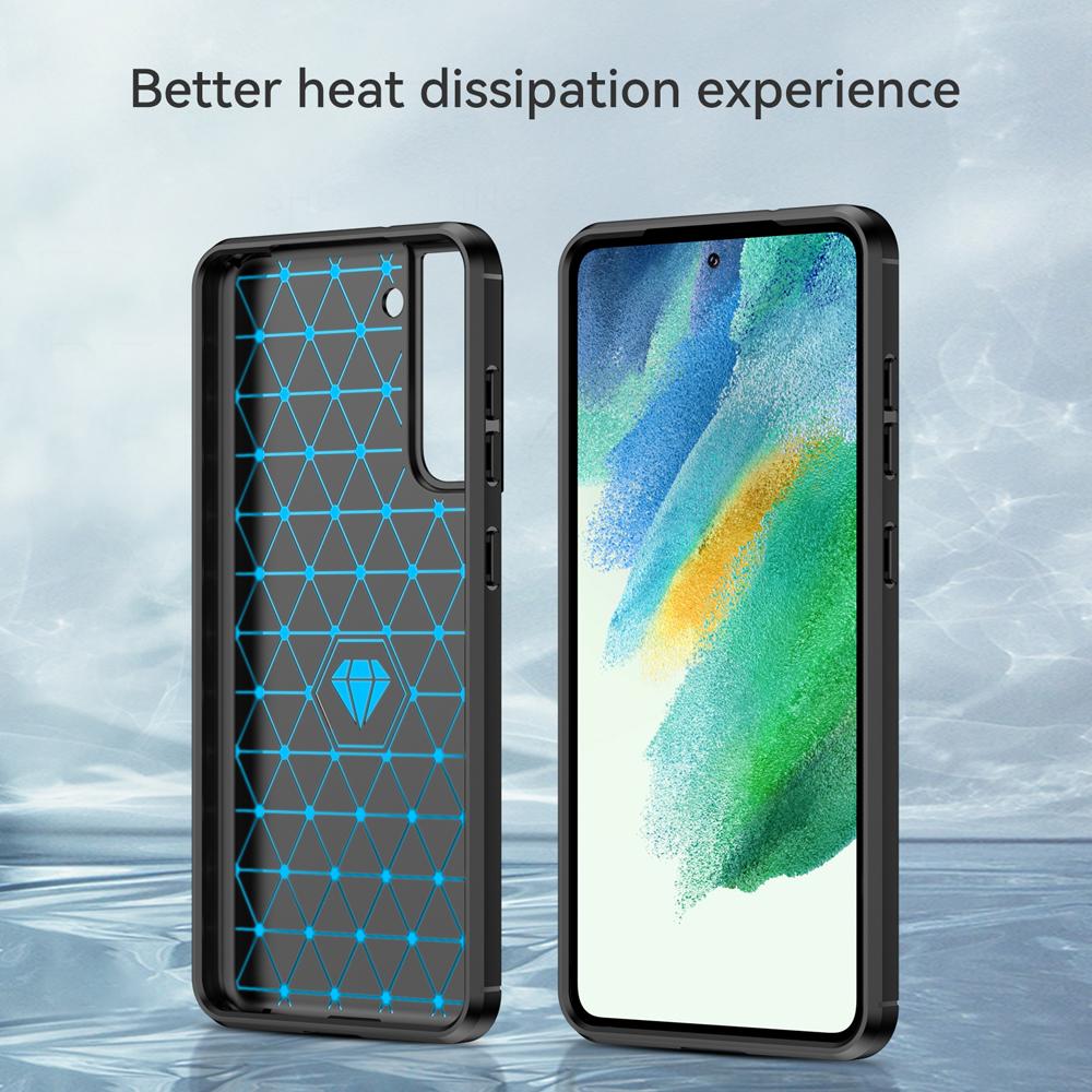 Ốp lưng dành cho Samsung S21 FE 5G ốp silicone mềm Carbone phay xước chống sốc chống vân tay