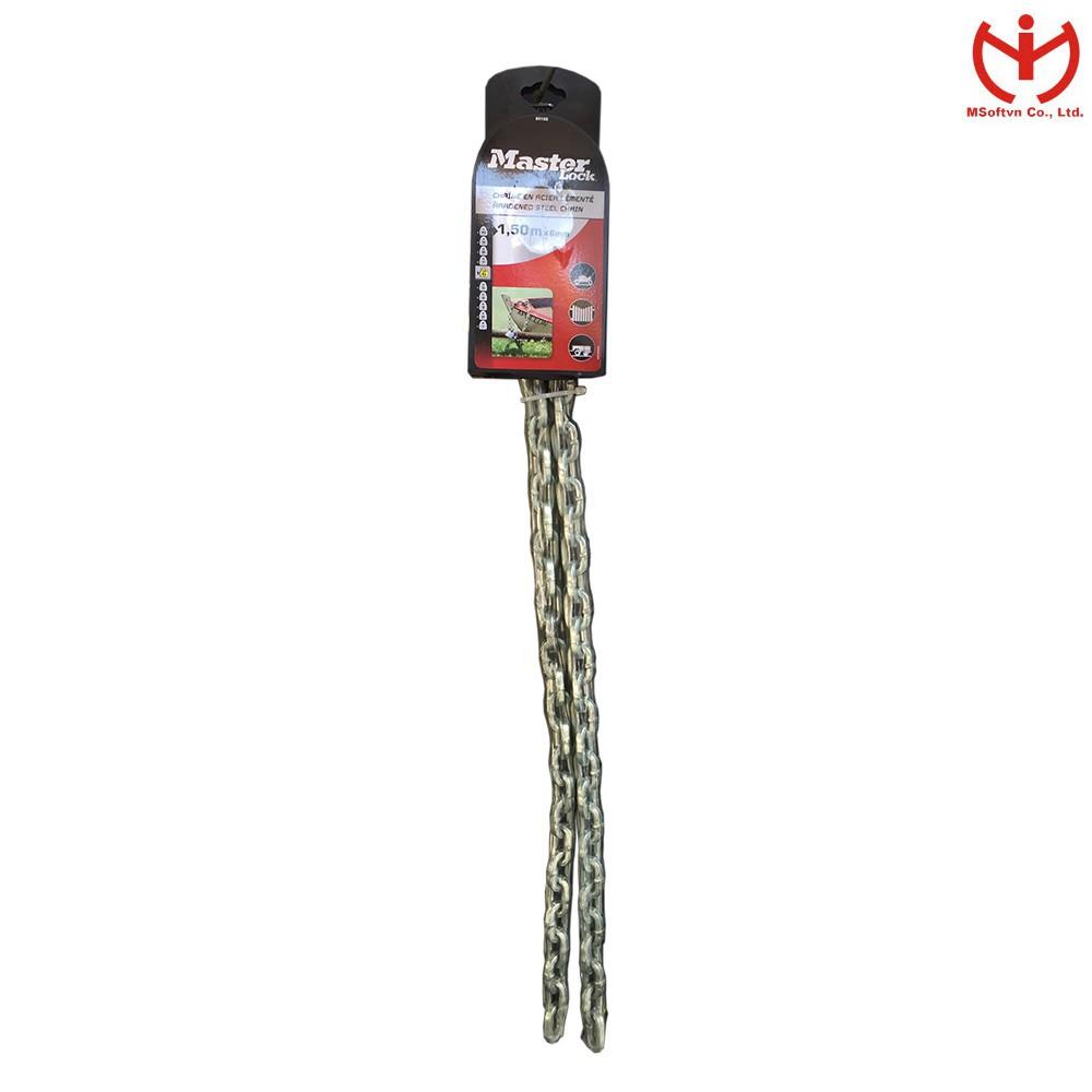 Dây xích Master Lock 8012 D thân bằng mắt xích thép 6mm chiều dài 1.5m - MSOFT