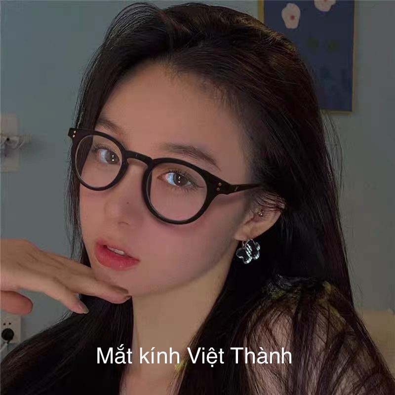 gọng kính cận v tròn hot TikTok 2022 mắt kính chống ánh sáng xanh sang chảnh MiLan