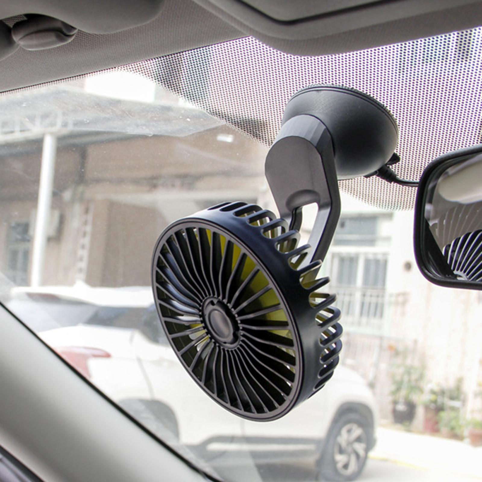5V USB Fan Variable Speed Suction Cup Ventilation Small for Car Van Office