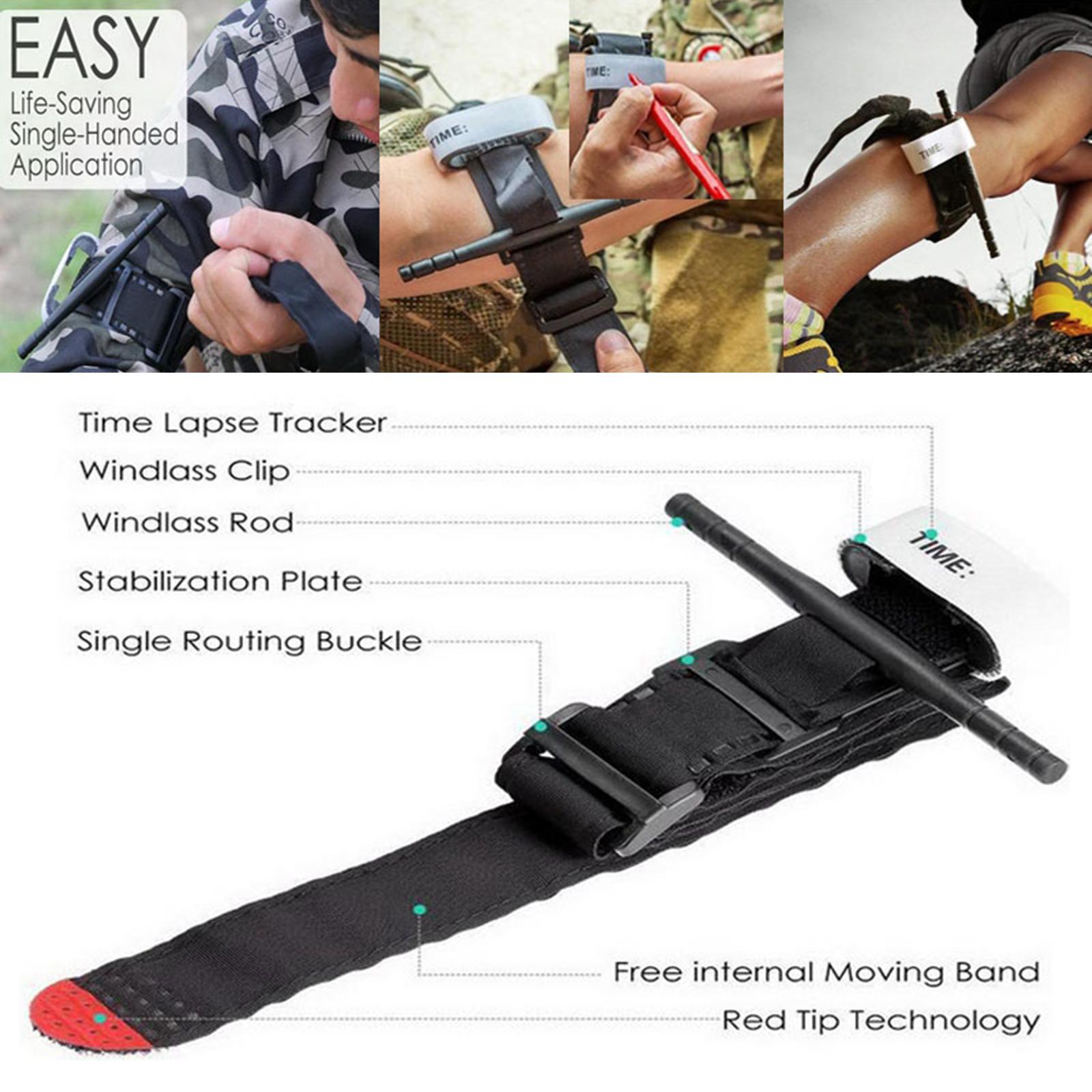 Tourniquet Strap Buckle Band Paramedic Kit for First Aid Bleeding Control School Training Severe Emergencies Blood Stop Belt