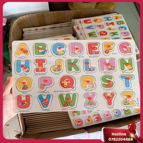 Combo 4 Bảng Đồ Chơi Ghép Gỗ Có Núm Cho Bé Nhiều Chủ Đề Kích Thước 20X30Cm - Giao Ngẫu Nhiên - Miễn Phí Vận Chuyển