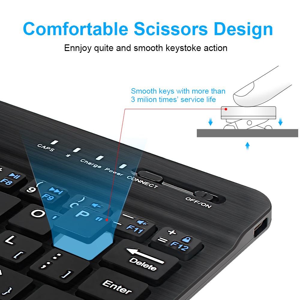 Ipad Bàn Phím Bluetooth Không Dây Bàn Phím Và Chuột Tây Ban Nha Mini Máy Tính Bảng Samsung Nga Bàn Phím Cho Ipad Pro 11 Điện Thoại Android