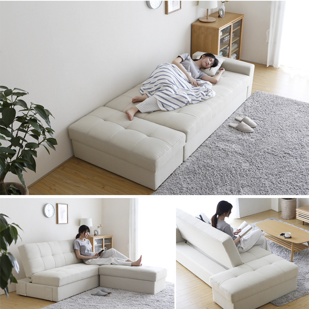 Ghế Sofa Giường (Sofa Bed) Bật Kiểu Mới Hiện Đại Kích Thước 190cm x 110cm x 85cm Với Khung Gỗ Sồi Chắc Chắn HGB-10