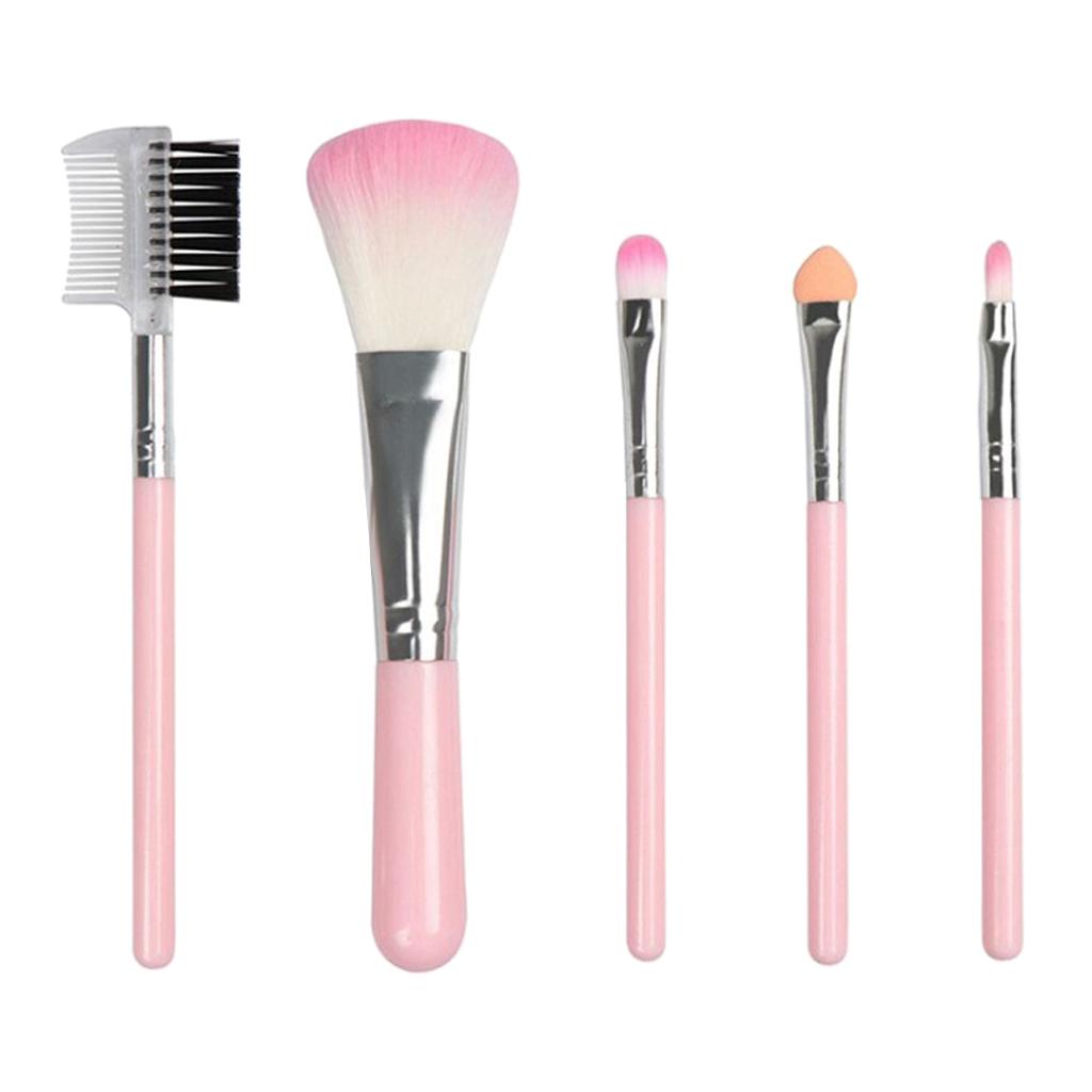 5 Miếng Fluffy Makeup Brush Eyeshadow Applicator Cream Blending Brush Kit