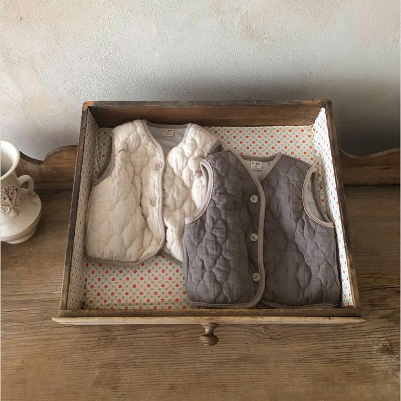 2021 Mới Thu Đông Bé Gái Không Tay Áo Retro Trẻ Em Thú Bông Áo Khoác Bé Trai Mùa Đông Ấm Quần Áo Trẻ Sơ Sinh Cao Cấp Cho Bé Áo Khoác Ngoài