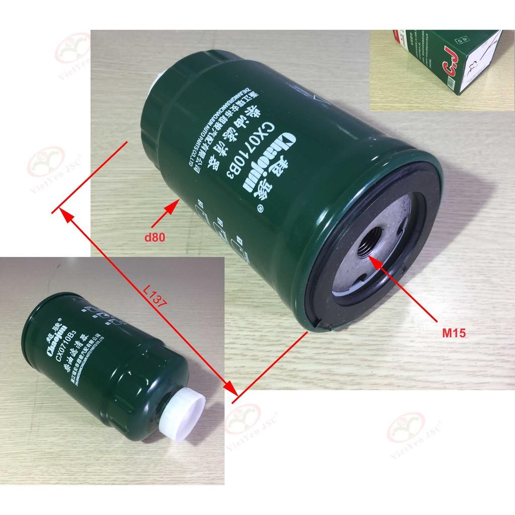 Lọc nhiên liệu xe tải Thaco Trường Hải 8 tấn, Hoa mai 6 tấn. lọc dầu CX0710B3, hàng ChaoJun