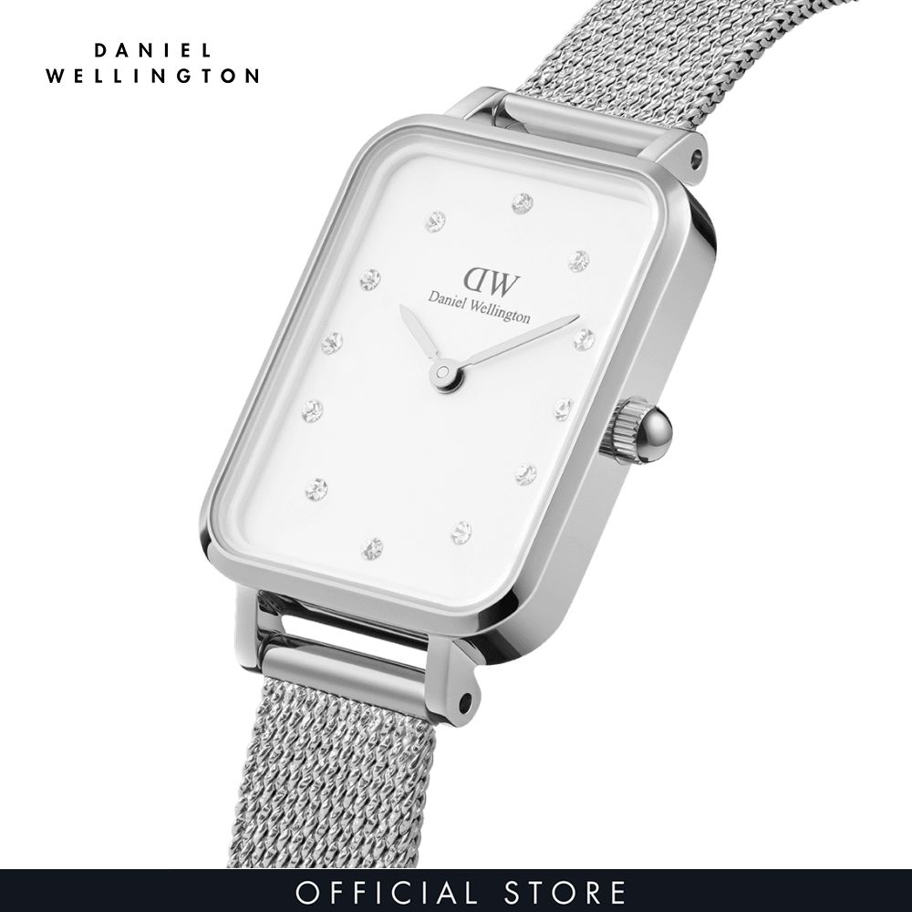 Đồng hồ Nữ Daniel Wellington Lưới - Quadro 20X26 Pressed Sterling Lumine S White 20x26 mm DW00100597