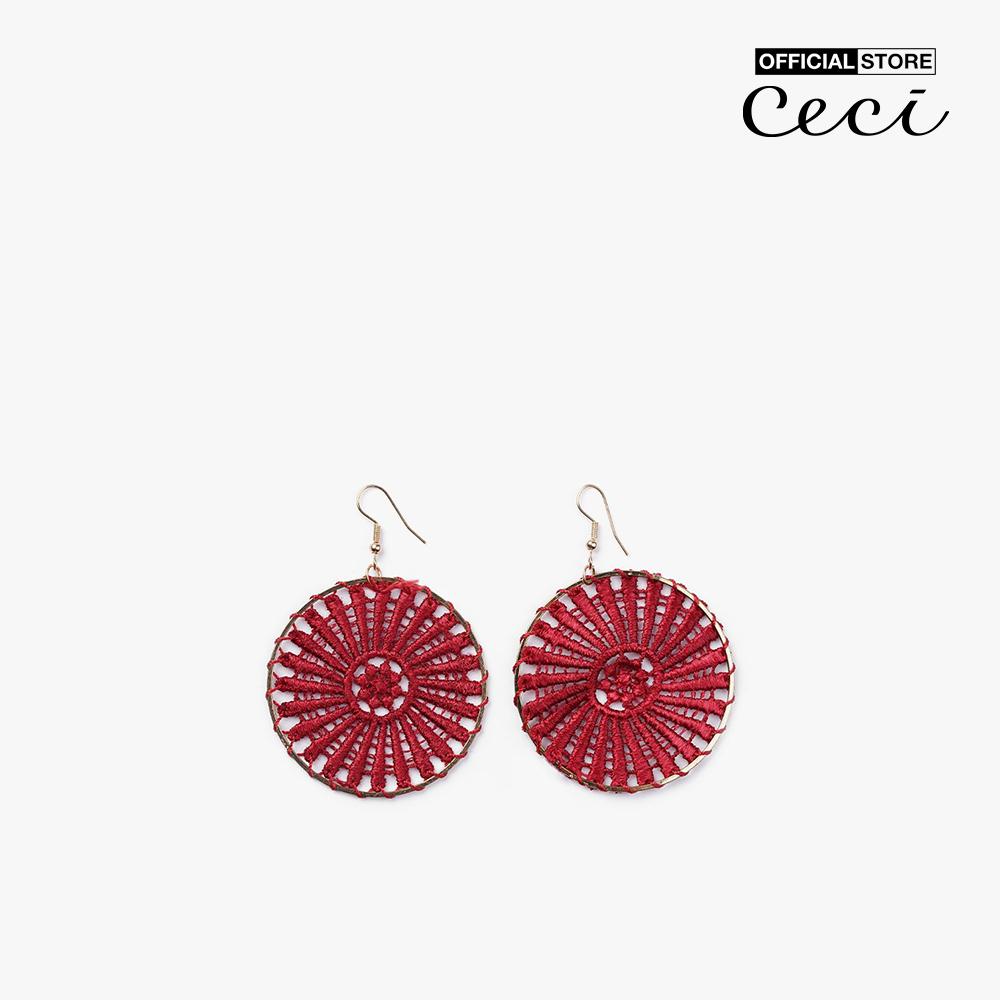 CECI - Khuyên tai nữ khoen tròn bện dây thời trang CC1-08000026-08