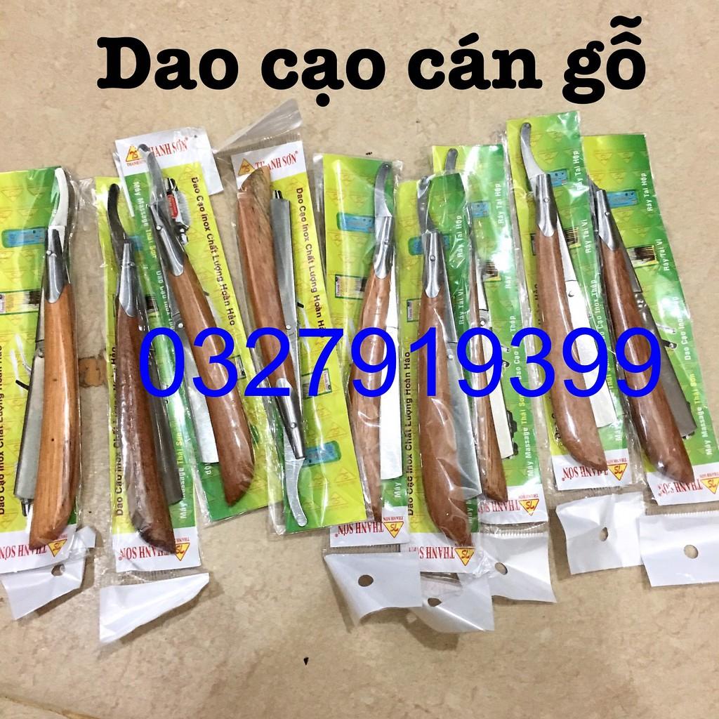 Dao cạo mặt , cạo râu , cạo lông mày cán gỗ A025