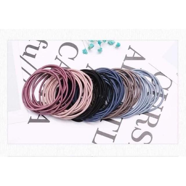 Set 10 Dây Chun Buộc Tóc Nhiều Màu Sắc