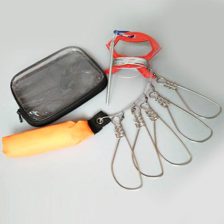 Bộ Dây Cáp Và 5 Khóa Cá Câu Cá Sông, Cá Biển- thegioidocau