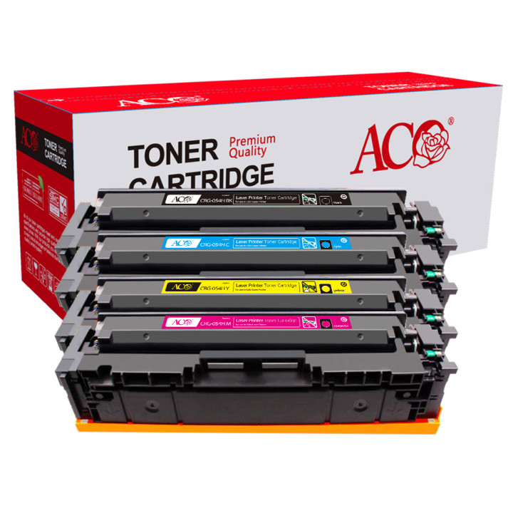 Bộ 4 hộp mực in laser màu ACO 054 cho máy in Canon imageCLASS MF642Cdw/MF641CW/MF643/MF644/MF645/ Canon LBP622cdw/LBP621CW/LBP623CDW, HP Color M254nw/ M254dw/ M280nw/ M281fdn/ M281fdw - Hàng nhập khẩu