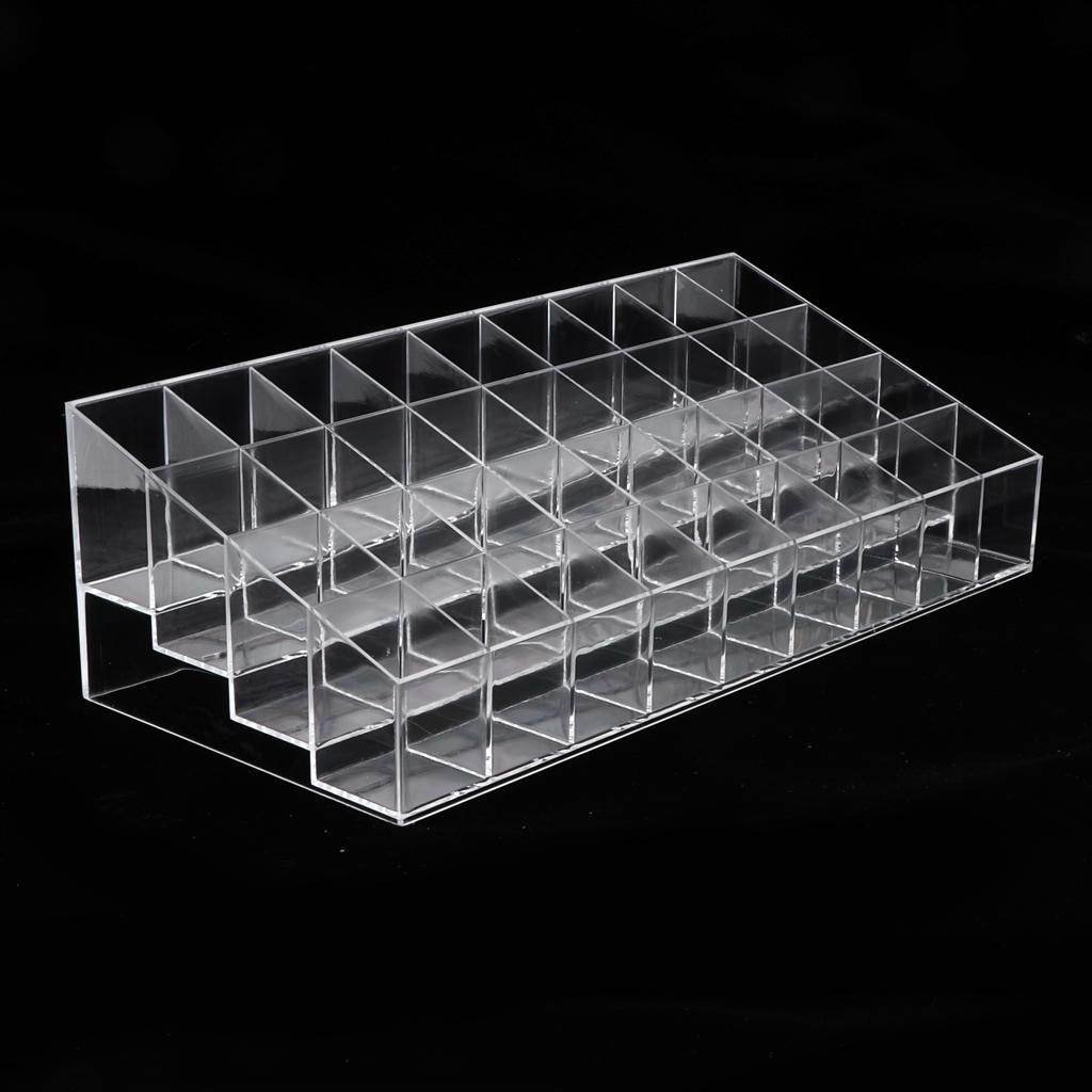 24 Grids Lipstick Nail Holder Display Clear Acrylic Makeup Organizer