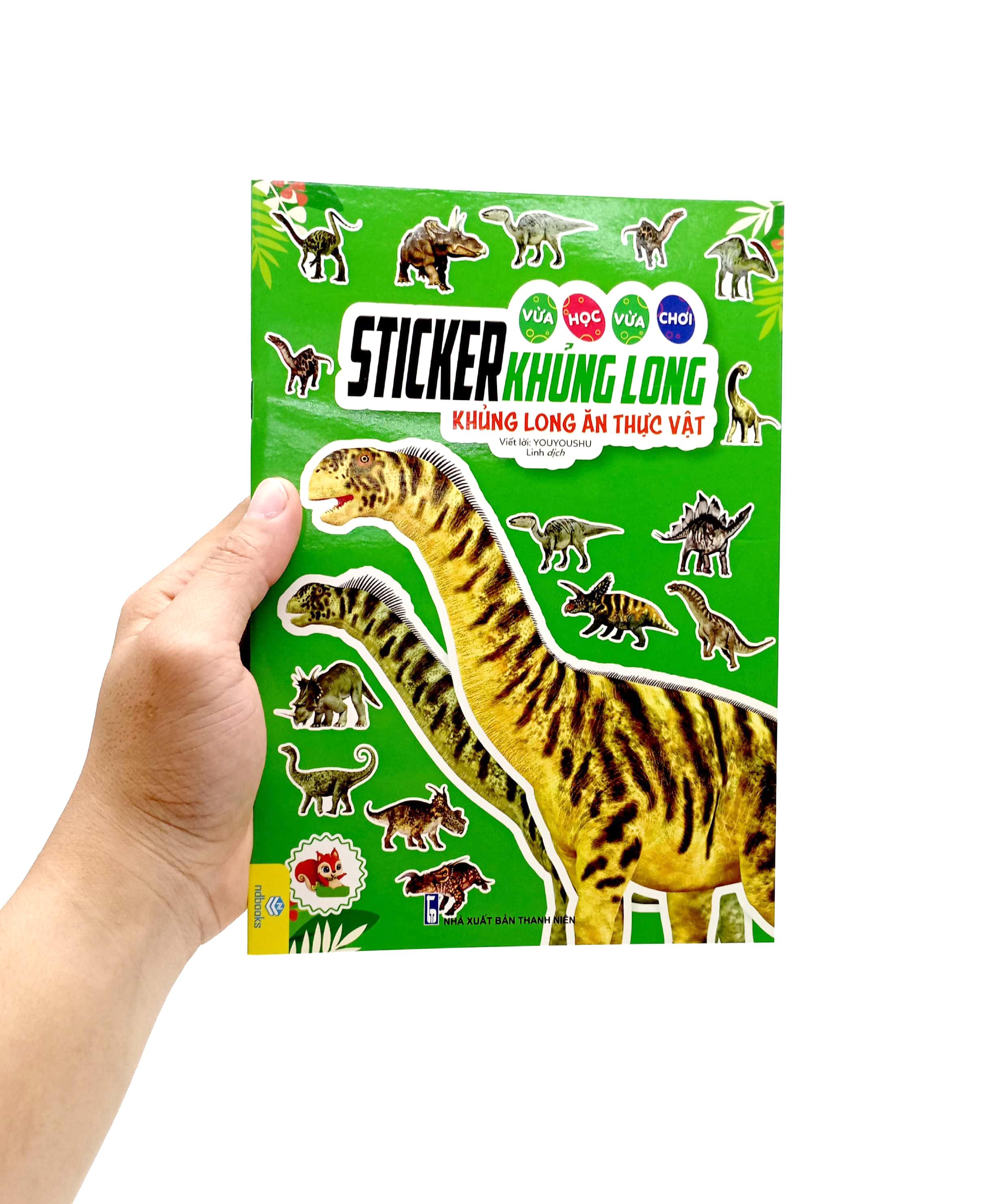 Vừa Học Vừa Chơi - Sticker Khủng Long - Khủng Long Ăn Thực Vật
