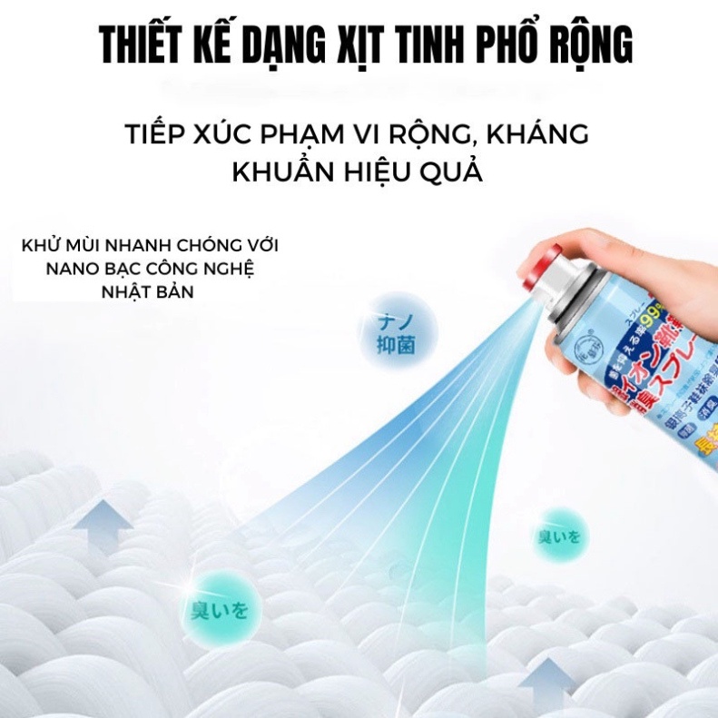 BÌNH XỊT GIẦY DÉP KHỬ MÙI GIẦY, HÔI CHÂN CÔNG NGHỆ NANO BẠC CAO CẤP TỪ NHẬT BẢN CHÍNH HÃNG N135 ASSTAR