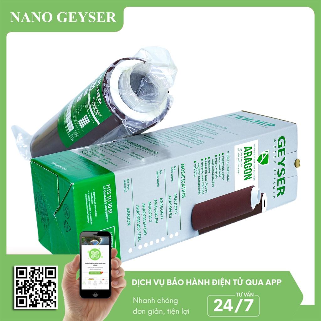 Lõi lọc nước số 3 máy NANO, Lõi Aragon Nano Geyser, Dùng cho các dòng máy lọc nước NANO, Geyser Eco, Ecotar, TK - Hàng Chính Hãng